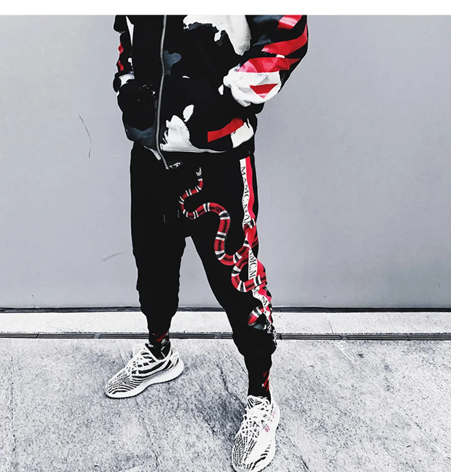 Snake 3D Prints Streetwear Fashion Men Jogger Pants