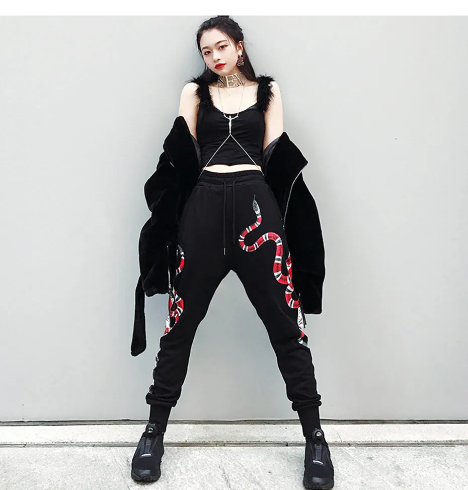 Snake 3D Prints Streetwear Fashion Men Jogger Pants