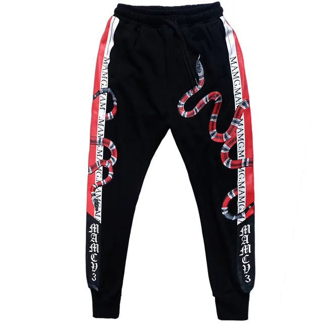 Snake 3D Prints Streetwear Fashion Men Jogger Pants