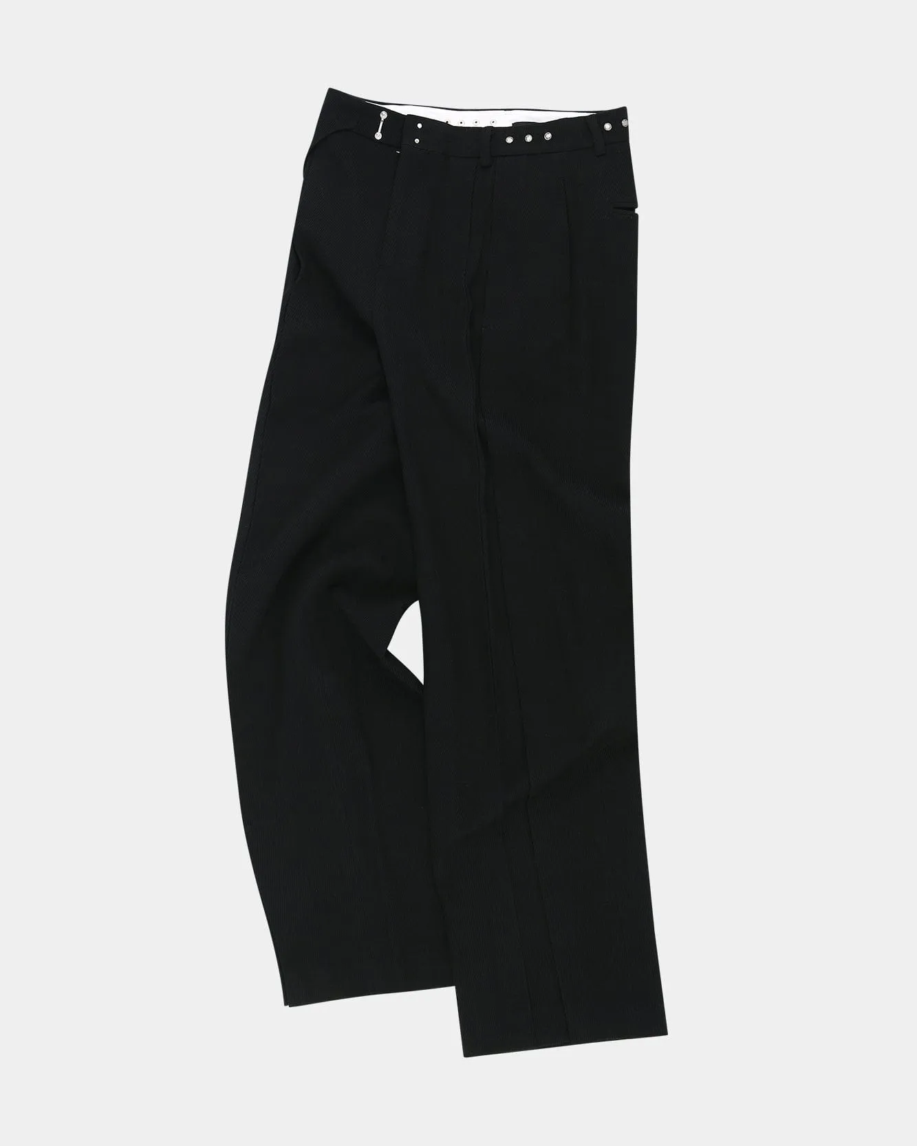 SOE TWILL WOOL WRAP TROUSERS apa754m(BLACK)