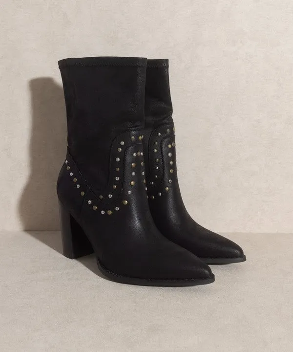 The Paris - High-cut Studded Boots