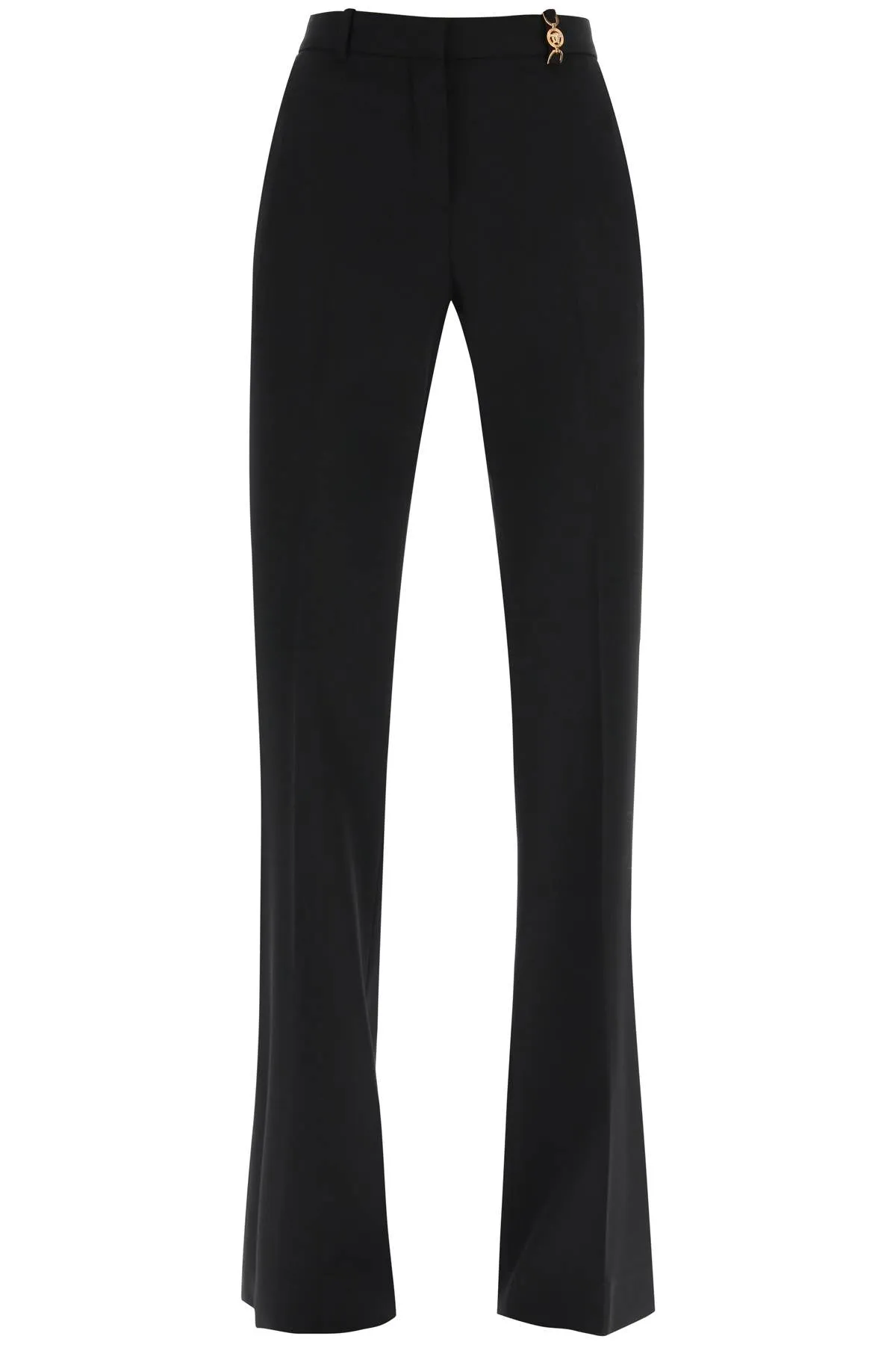 Versace wool flared pants with medusa detail