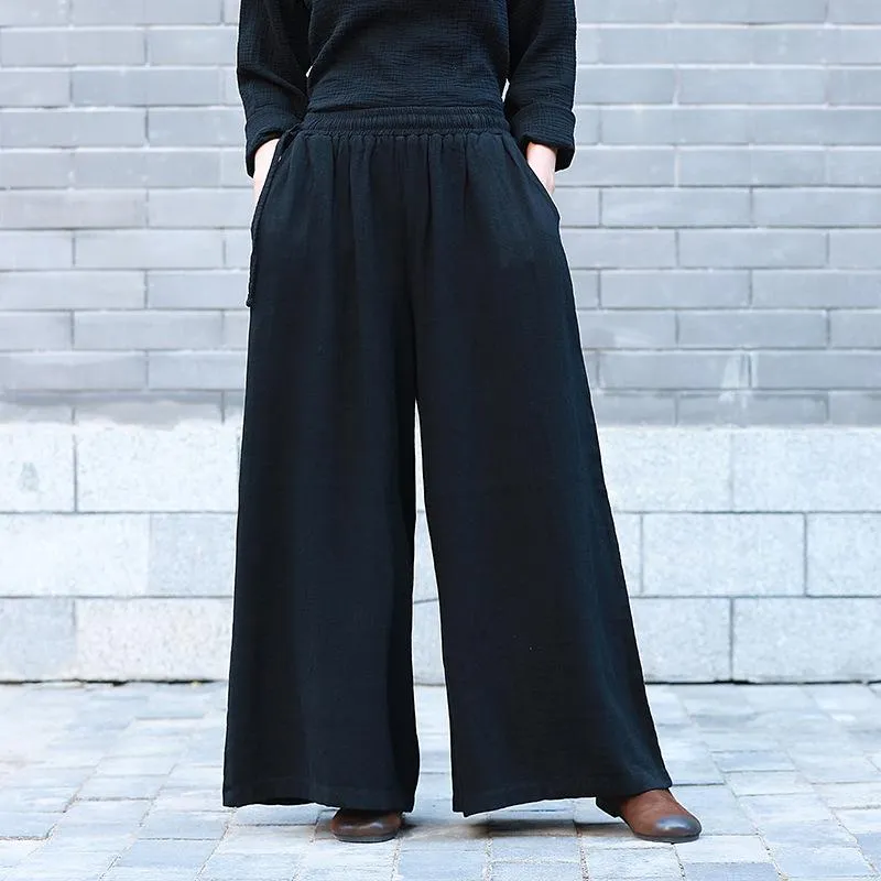 Wide Leg Linen Palazzo Pants  | Zen