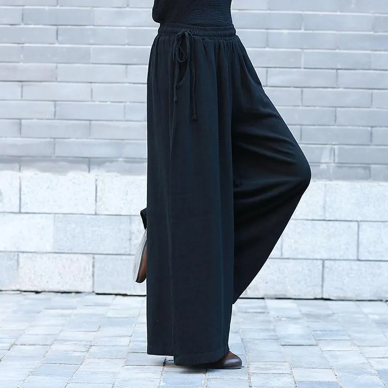 Wide Leg Linen Palazzo Pants  | Zen